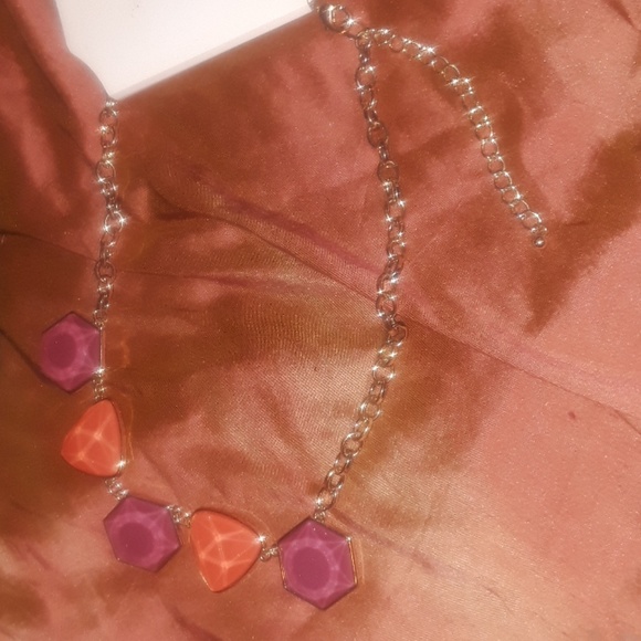 * Color Adjustable Necklace Chunky Coral Pink gold - Picture 4 of 8